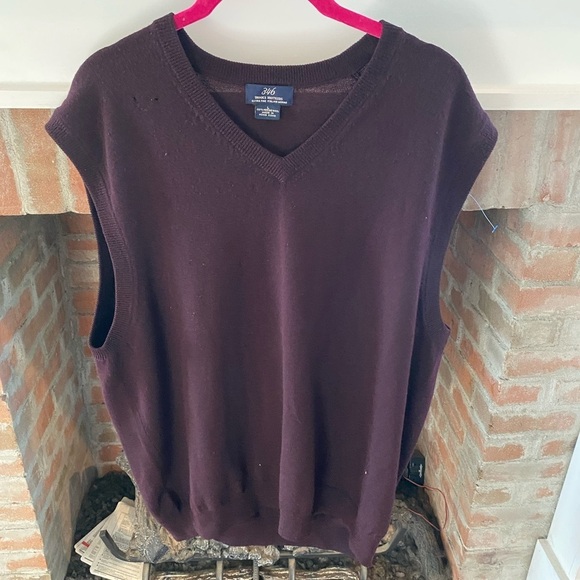 Mens Brooks Brothers 346 Extra Fine Merino Wool Vest size Large 100% Merino Wool - Picture 2 of 7